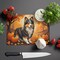 Edge Collections - 15" x 12" - Brown - Sheltie Decorative Glass Cutting Board - 1 Piece